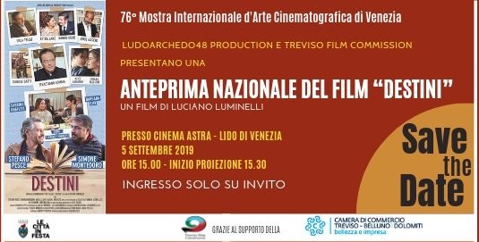 Anteprima nazionale Film Destini realizzata da Elisa Siciliano per Treviso Film Commission